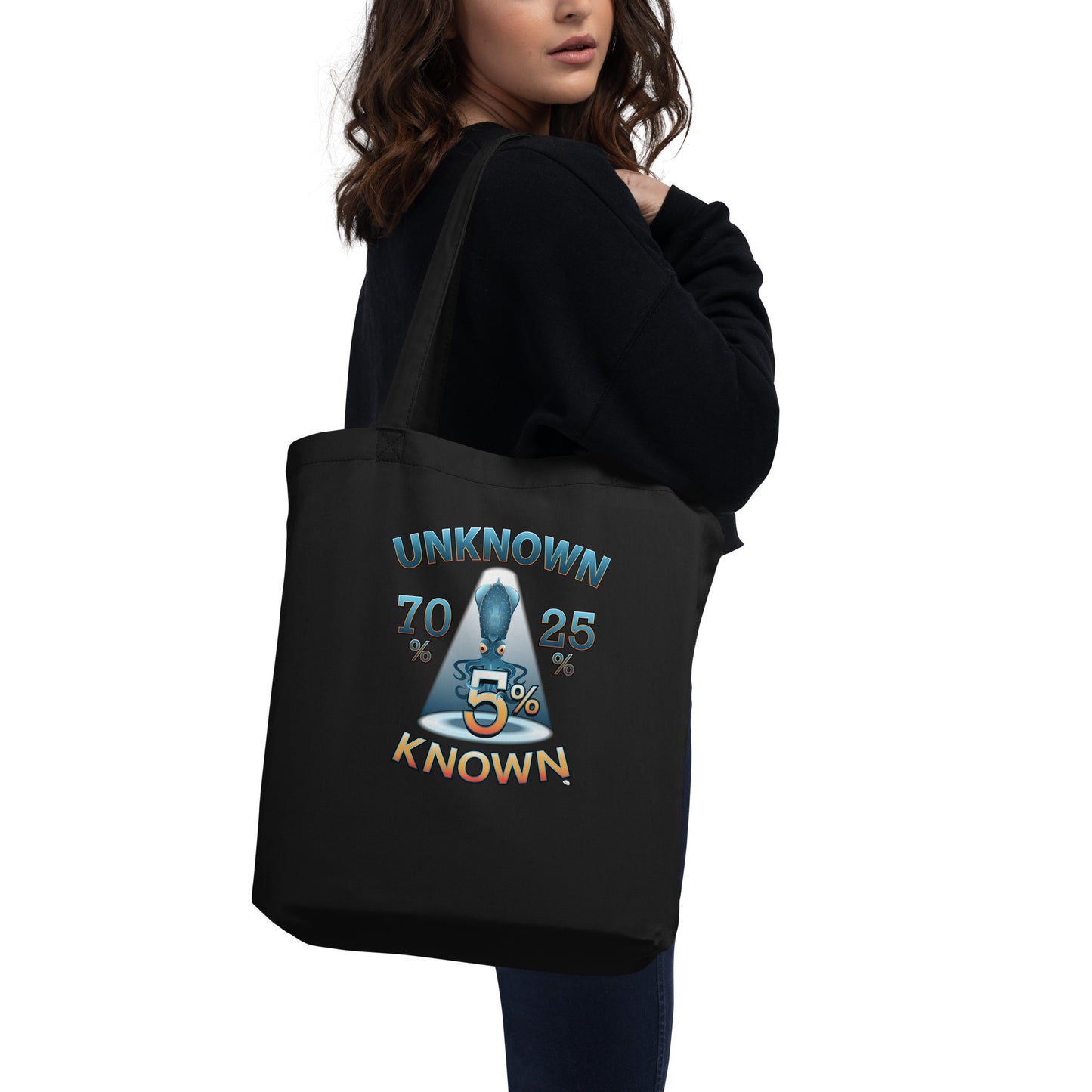 Eco Tote Bag - The Exciting Mystery of The Unknown 95% (& why the Squid?)