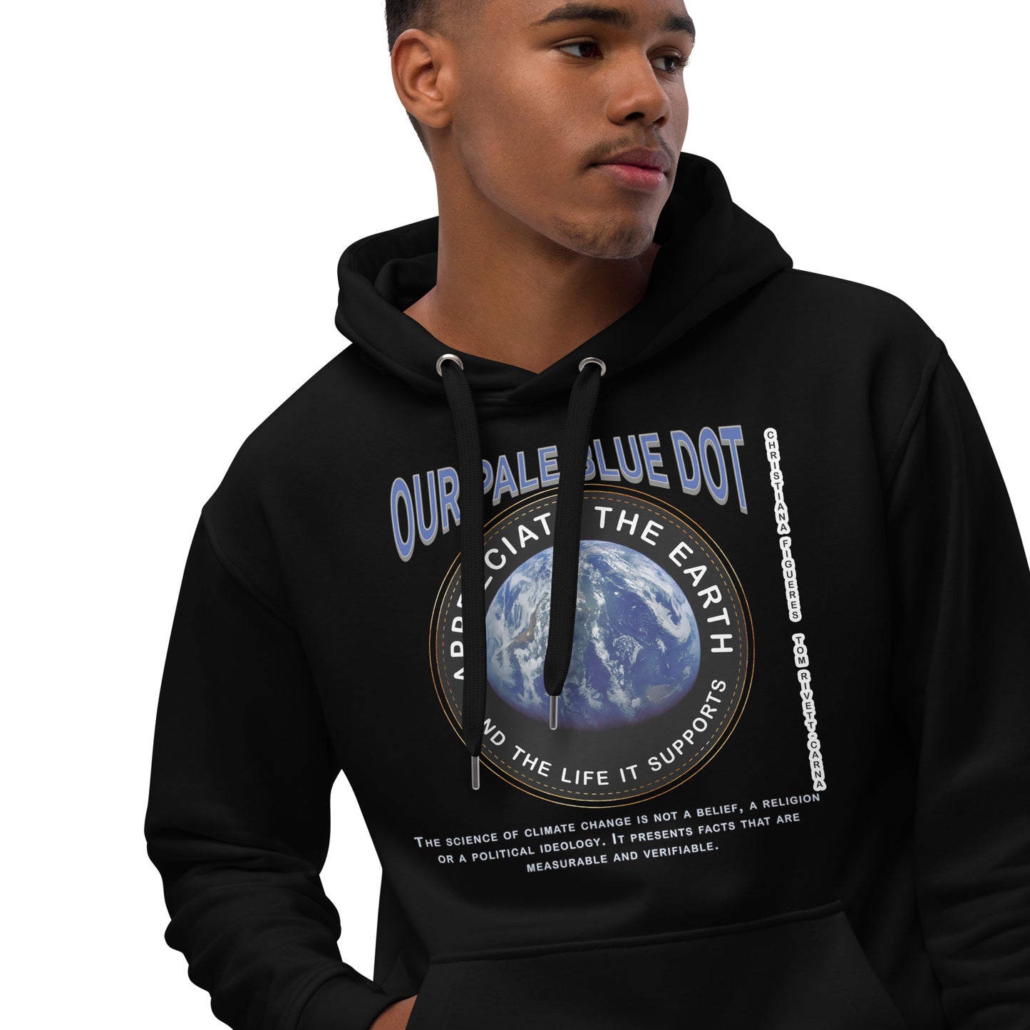 Premium eco hoodie - Appreciate The Earth, Christiana Figueres