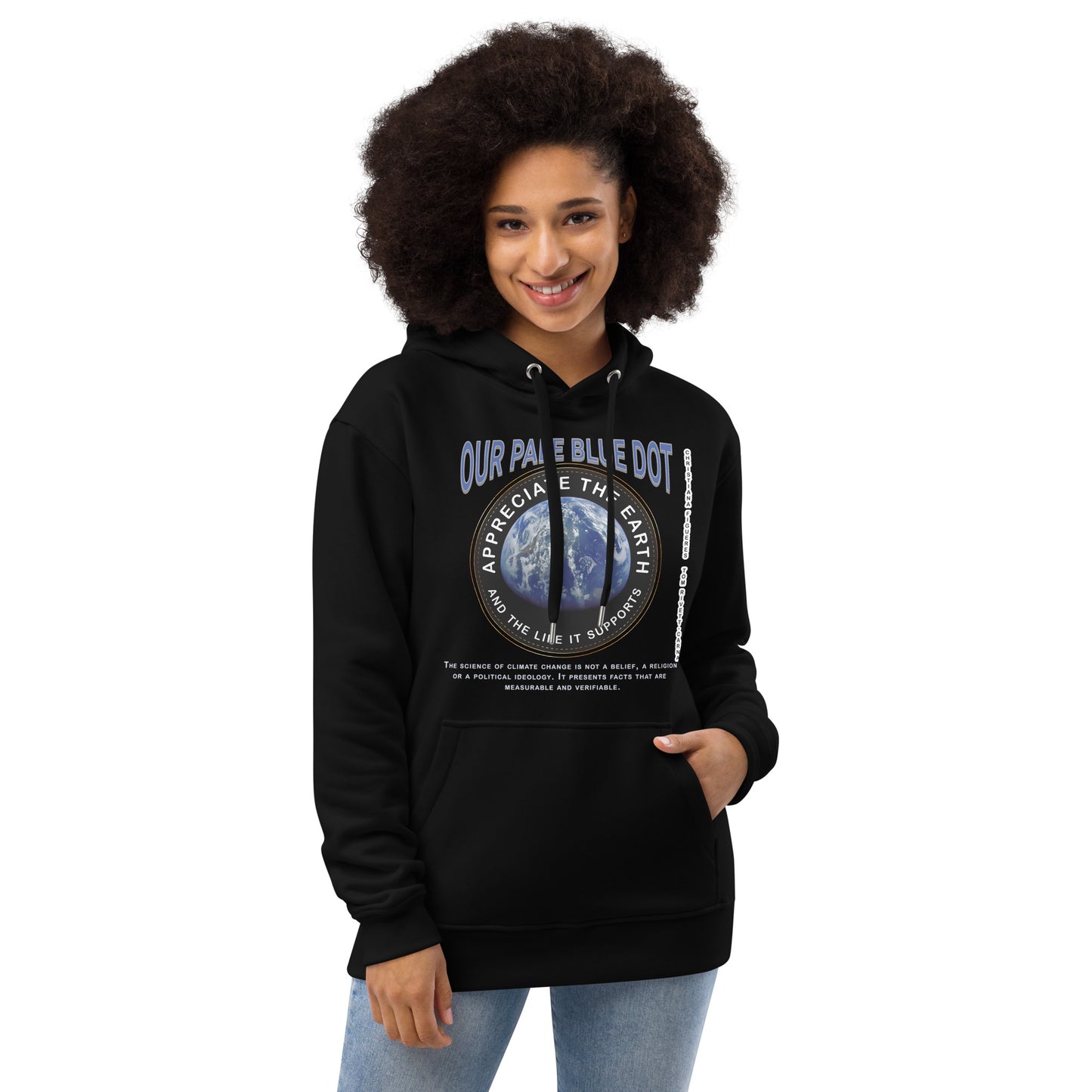 Premium eco hoodie - Appreciate The Earth, Christiana Figueres