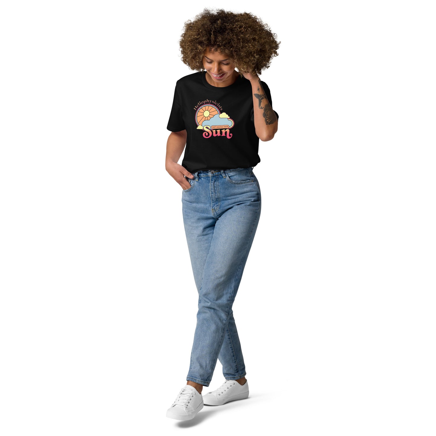 Unisex organic cotton t-shirt, Heliophysicists Just Wanna Have Sun