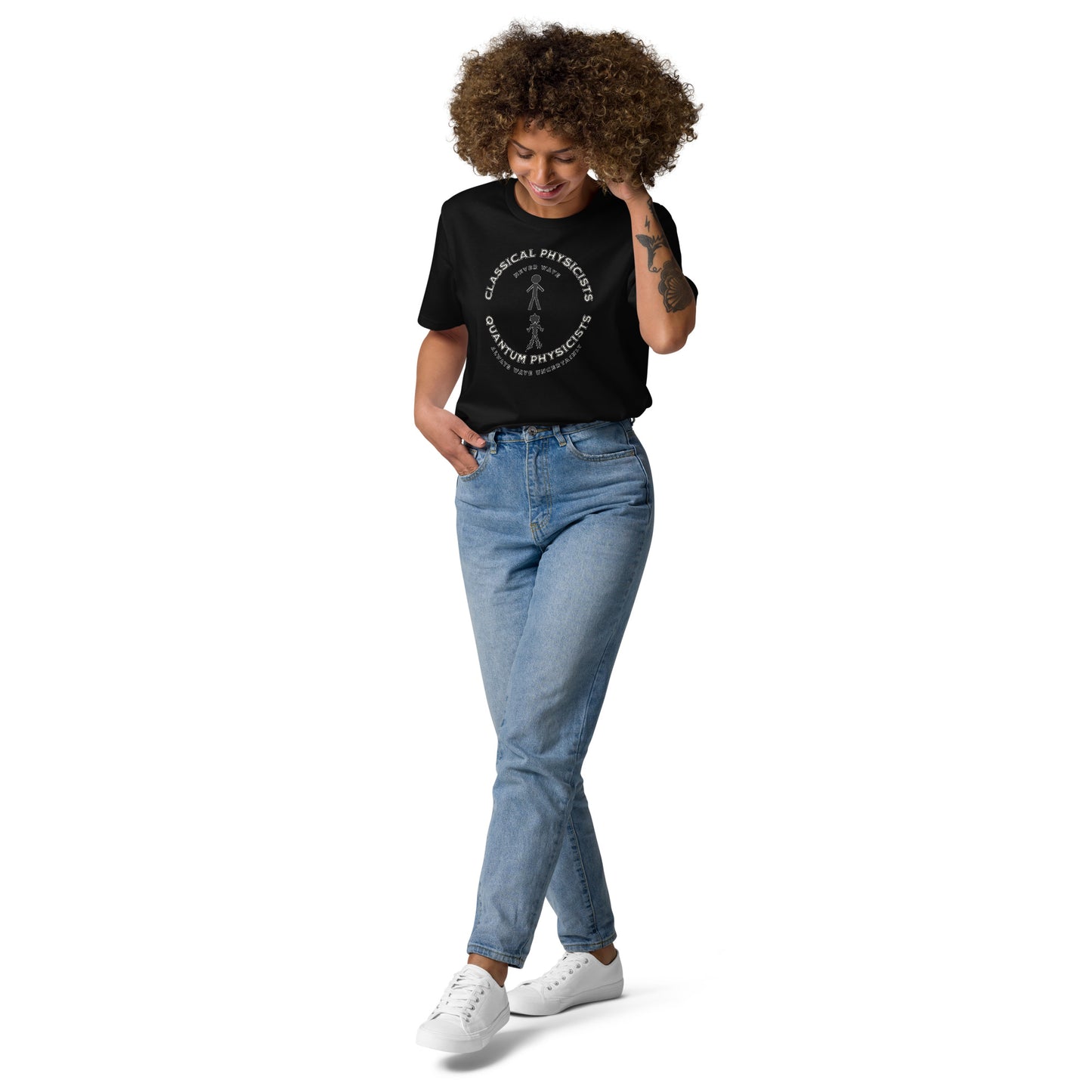 Unisex organic cotton t-shirt, Classical Physicists Never Wave...
