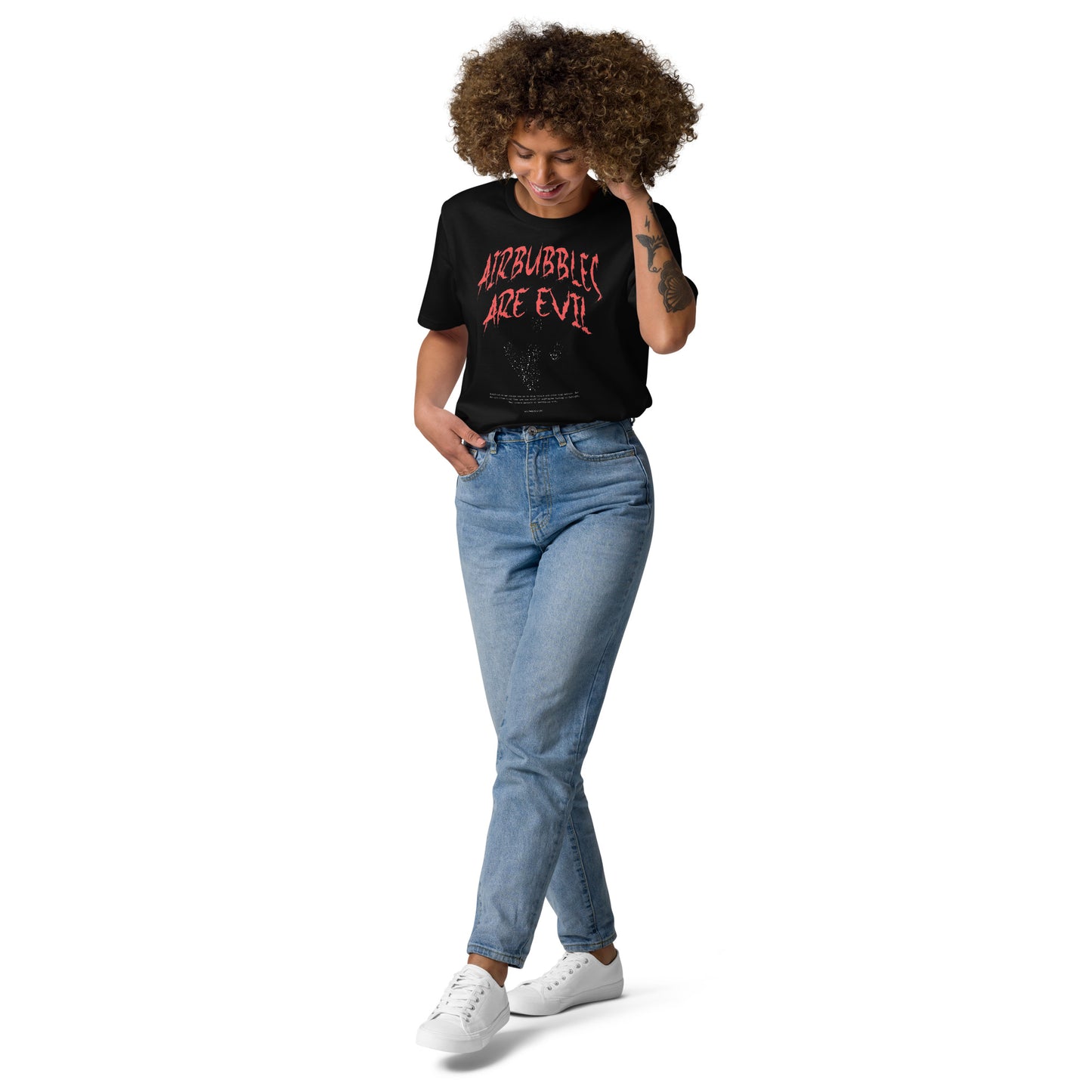 Unisex organic cotton t-shirt Airbubbles Are Evil