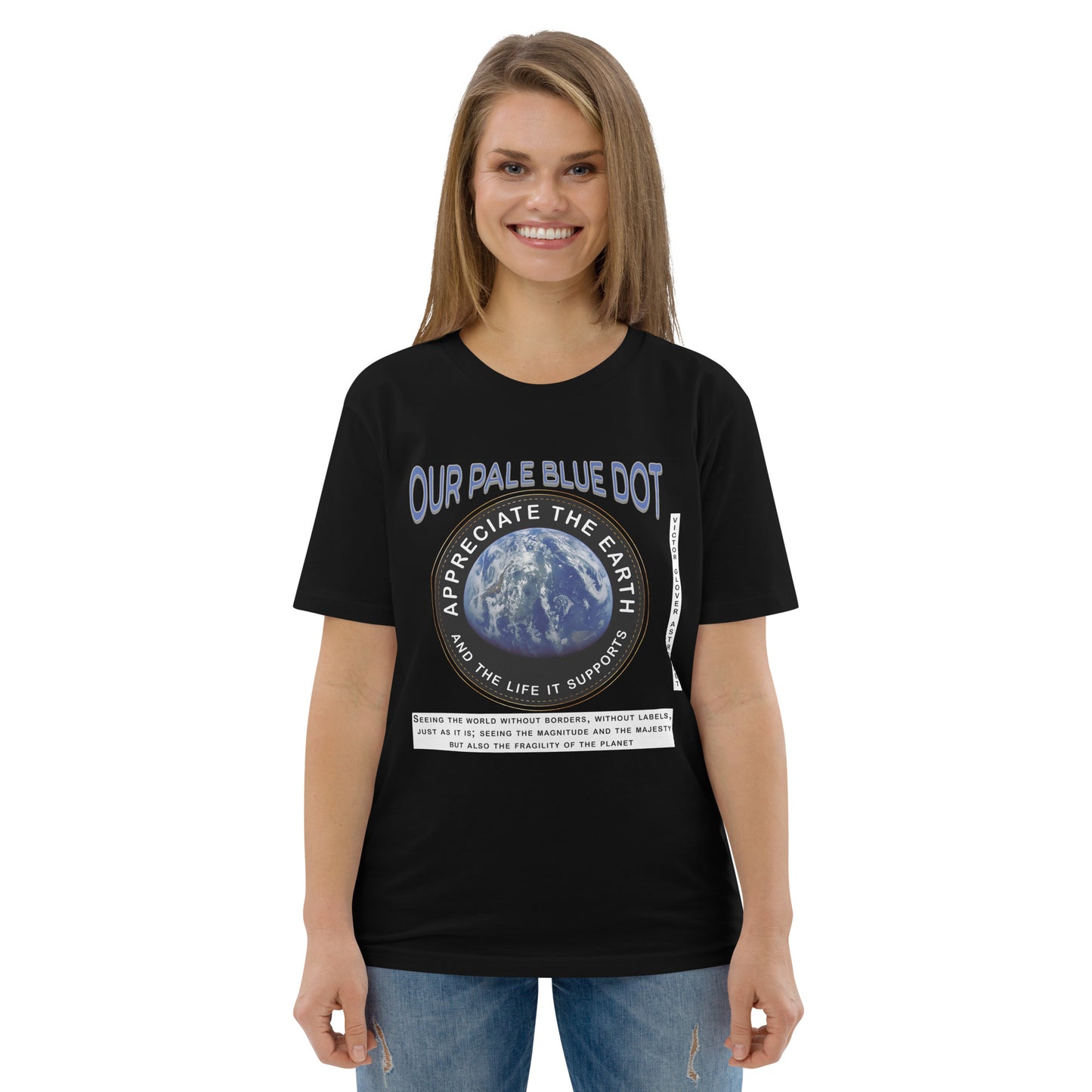 Unisex organic cotton t-shirt - Appreciate The Earth (Victor Glover) & The Life It Supports
