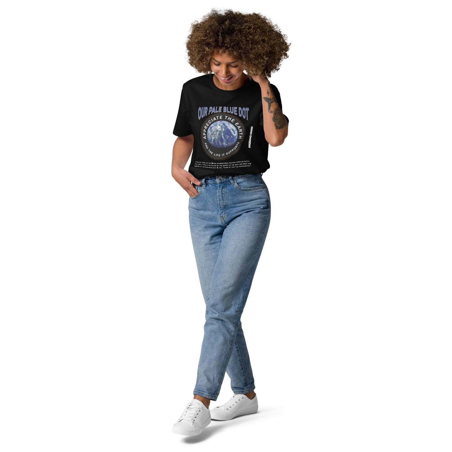 Unisex organic cotton t-shirt -Appreciate The Earth (Edgar Mitchell) & The Life It Supports