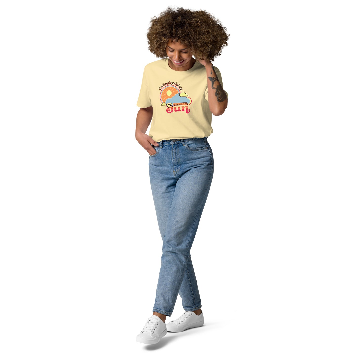 Unisex organic cotton t-shirt, Heliophysicists Just Wanna Have Sun