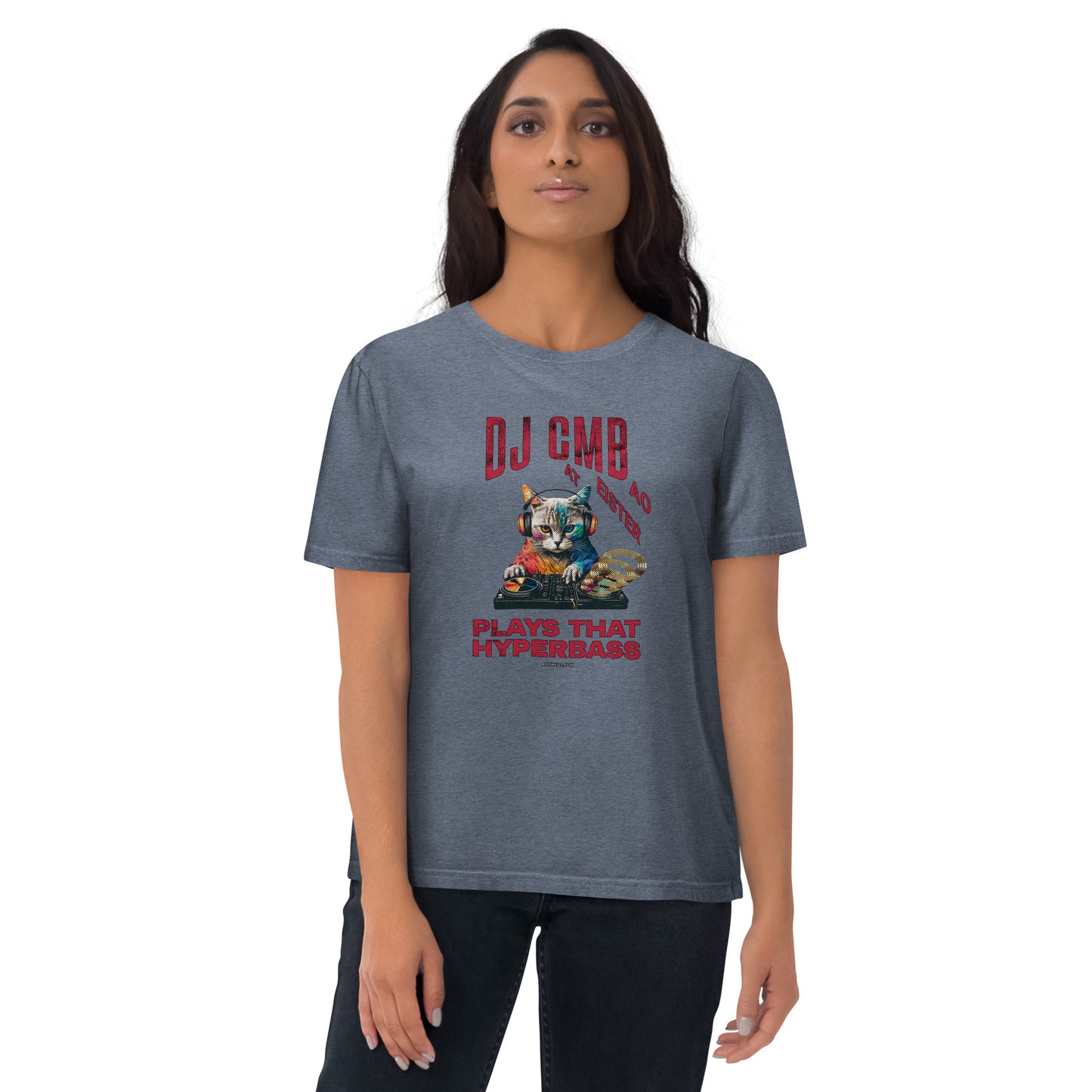 Unisex organic cotton t-shirt - DJ Cat Miester BAO Plays That Hyperbass