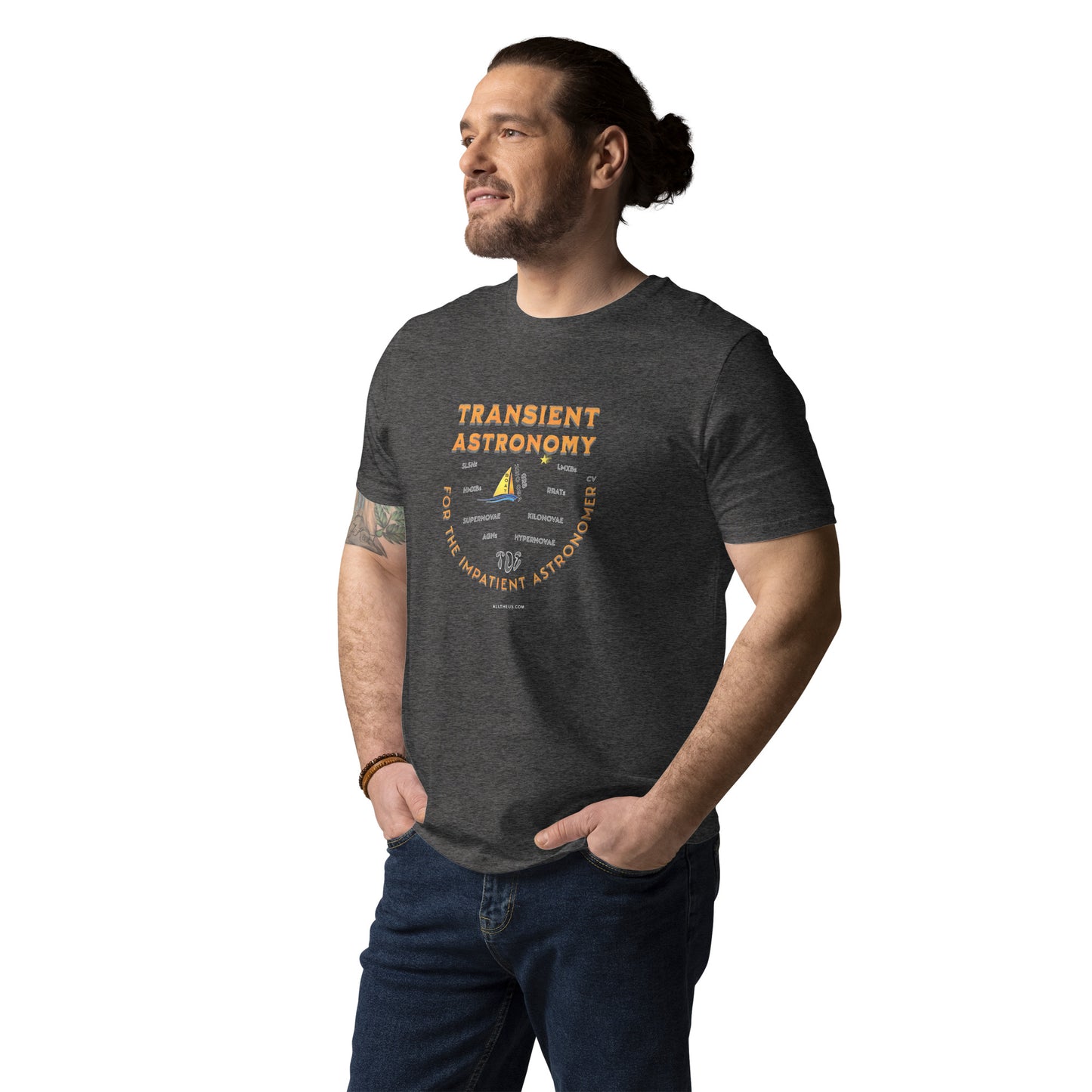 Unisex organic cotton t-shirt - Transient Astronomy, For The Impatient Astronomer