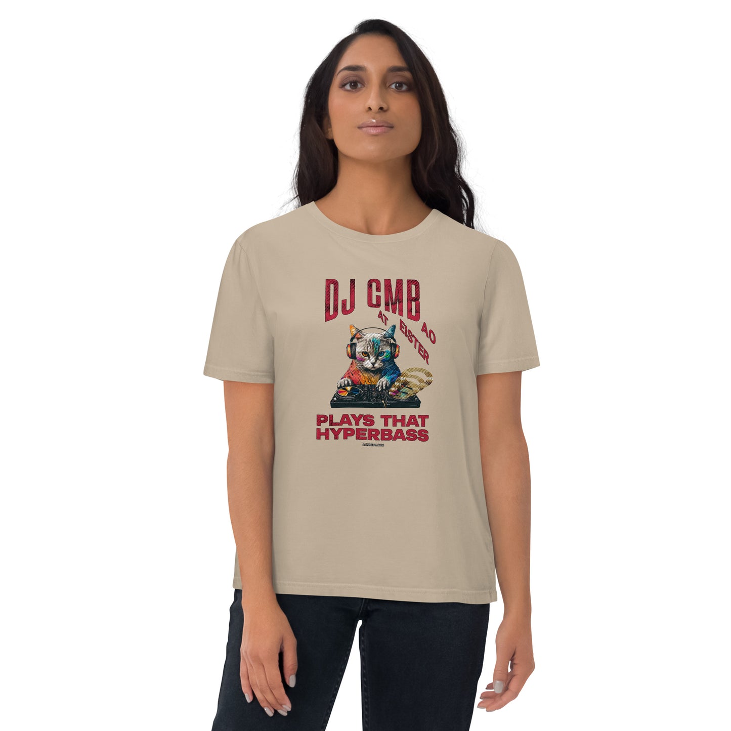 Unisex organic cotton t-shirt - DJ Cat Miester BAO Plays That Hyperbass