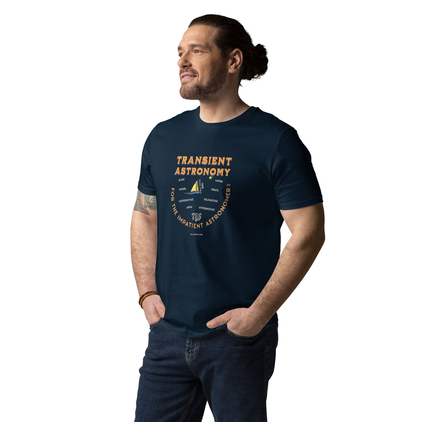 Unisex organic cotton t-shirt - Transient Astronomy, For The Impatient Astronomer