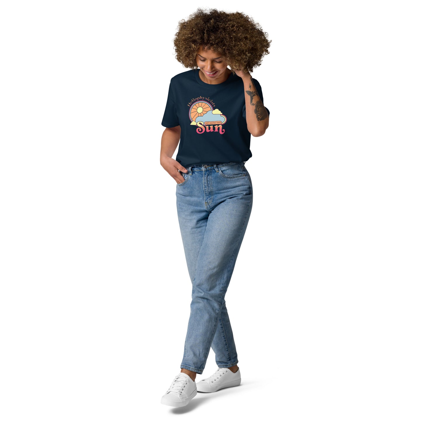 Unisex organic cotton t-shirt, Heliophysicists Just Wanna Have Sun