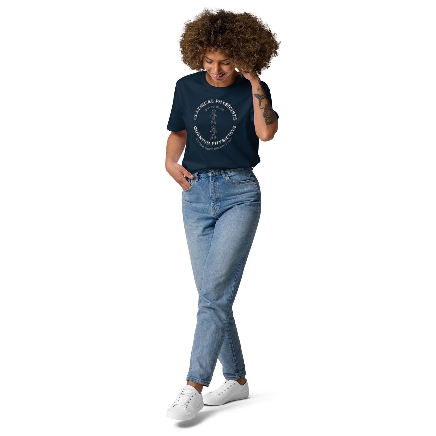 Unisex organic cotton t-shirt, Classical Physicists Never Wave...