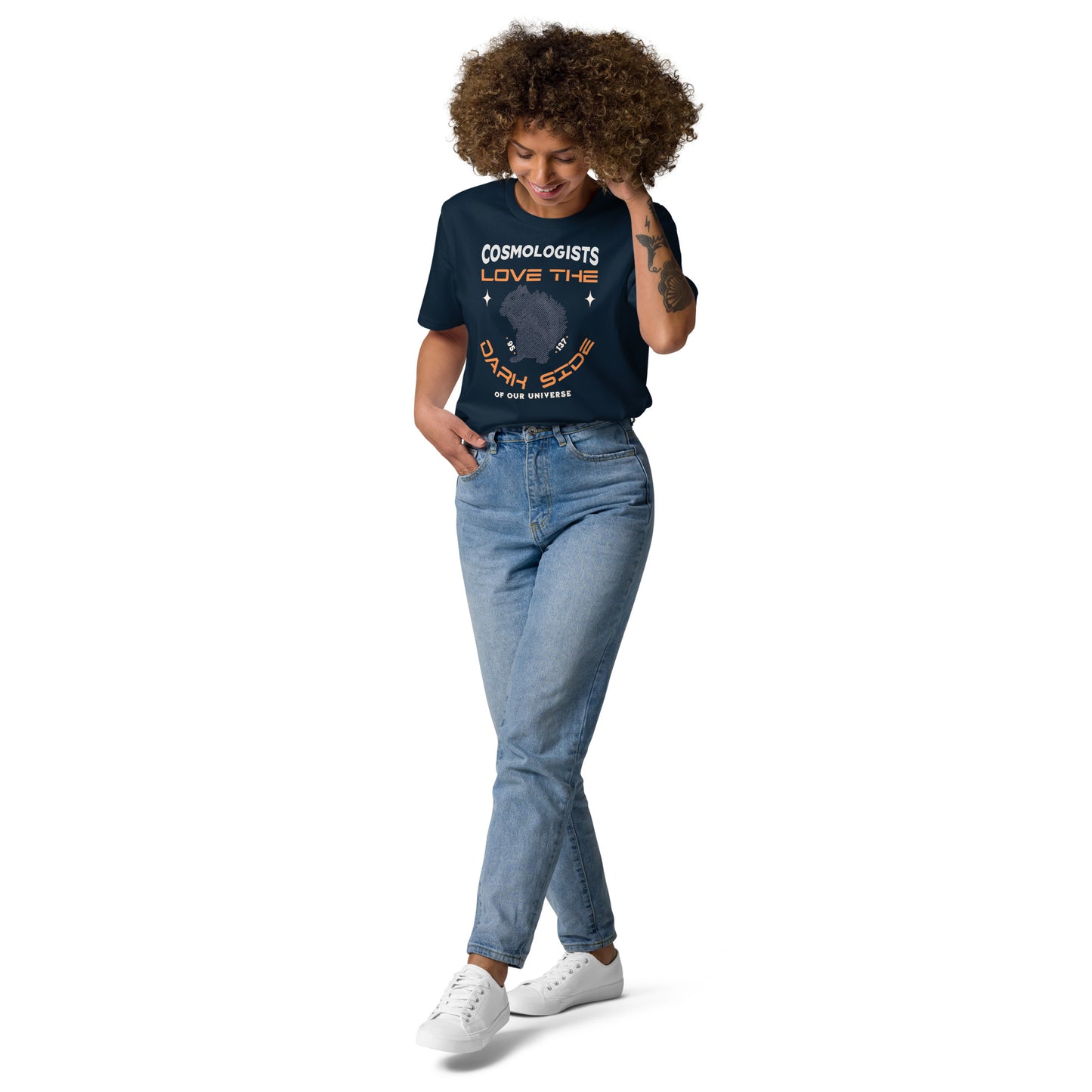Unisex organic cotton t-shirt - Cosmologists Love The Dark Side Of Our Universe