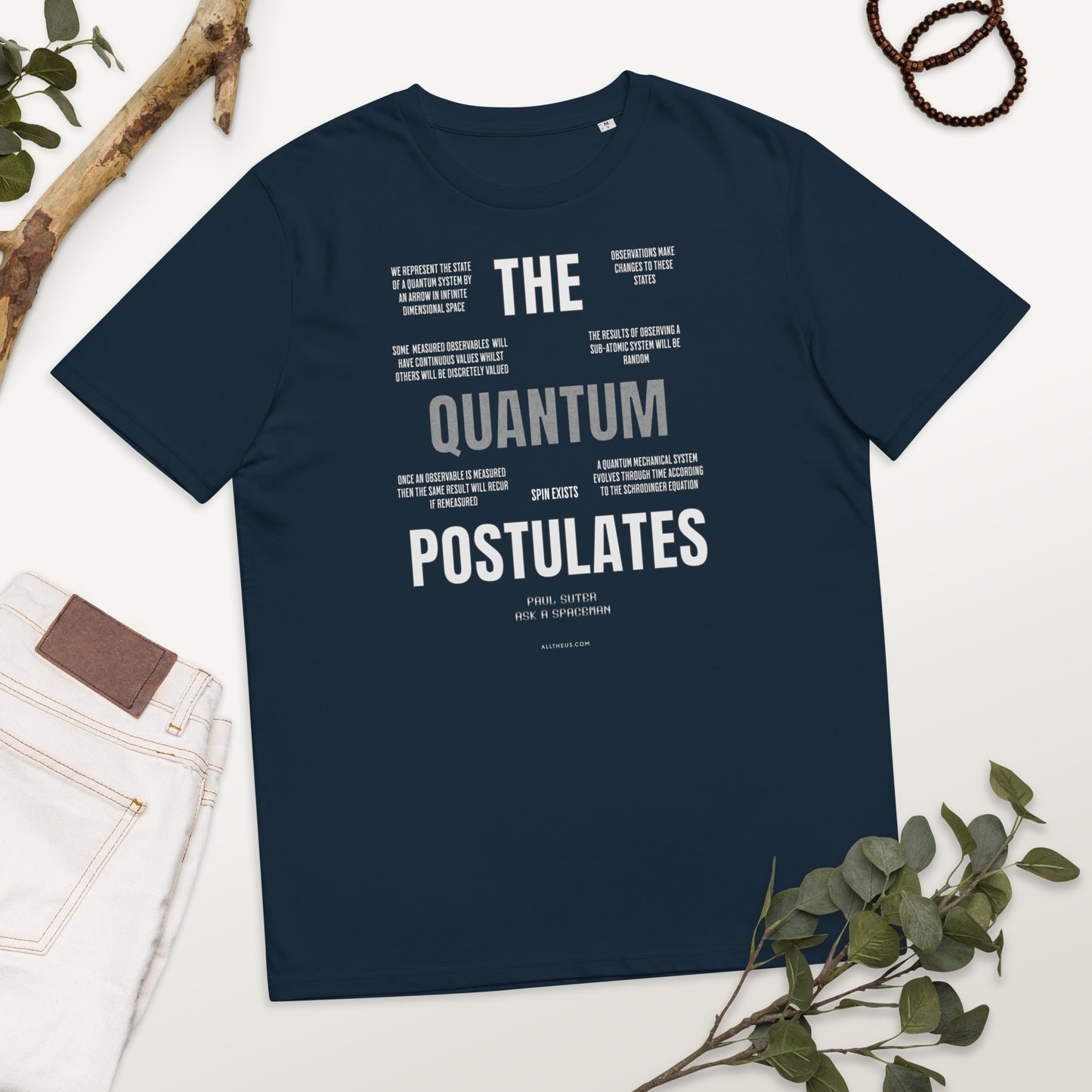 Unisex organic cotton t-shirt - The Quantum Postulates