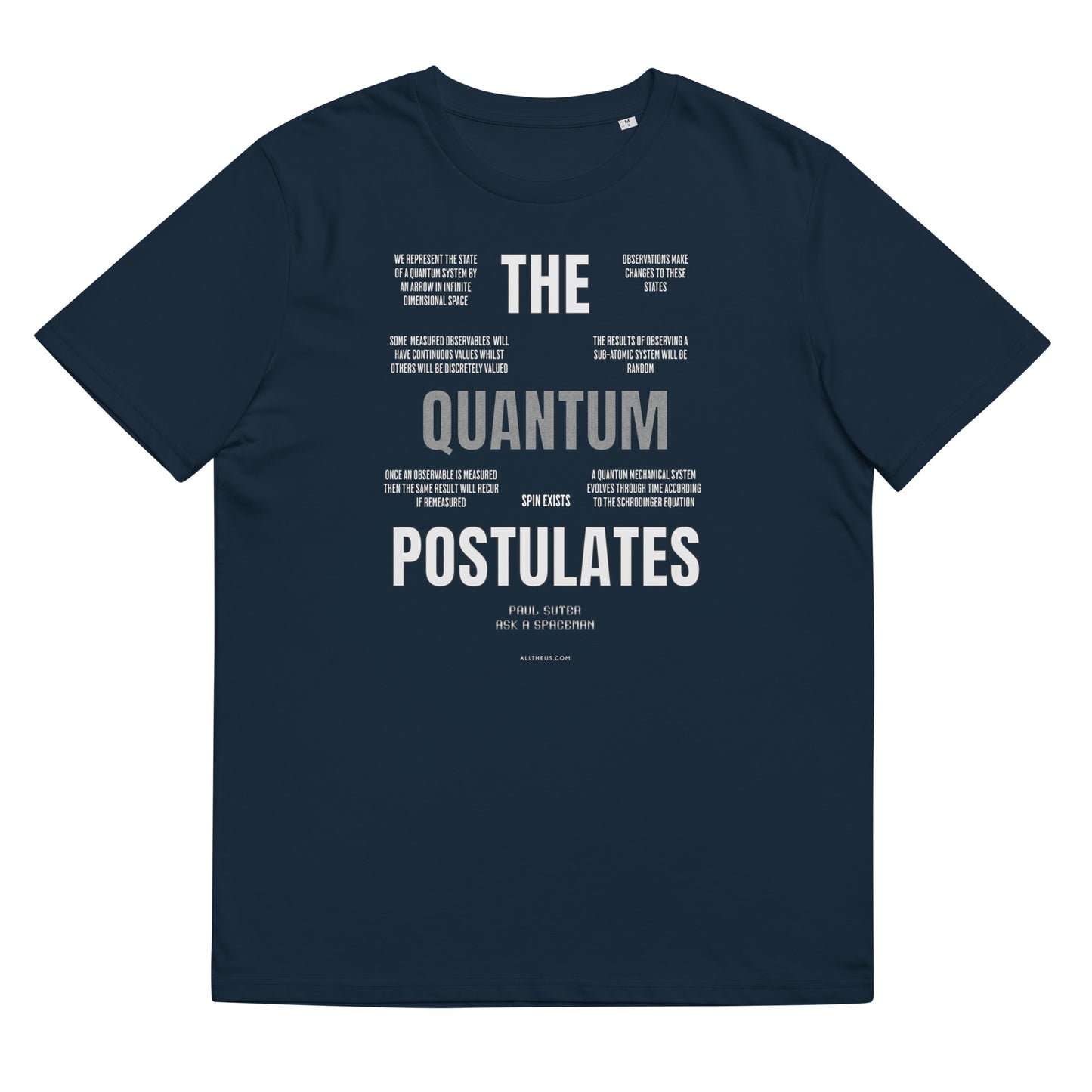 Unisex organic cotton t-shirt - The Quantum Postulates