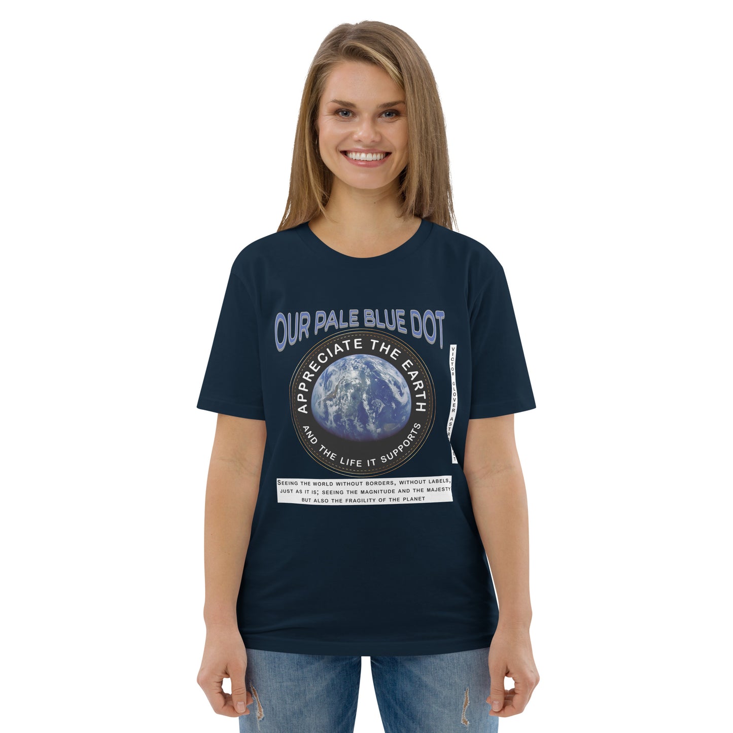 Unisex organic cotton t-shirt - Appreciate The Earth (Victor Glover) & The Life It Supports