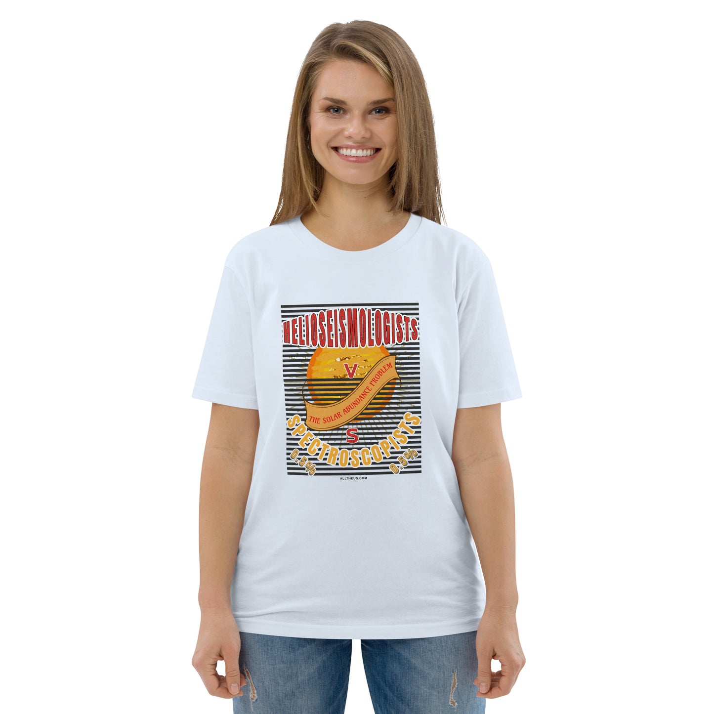Unisex organic cotton t-shirt - The Solar Abundance Problem, Helioseismologists VS Spectroscopists