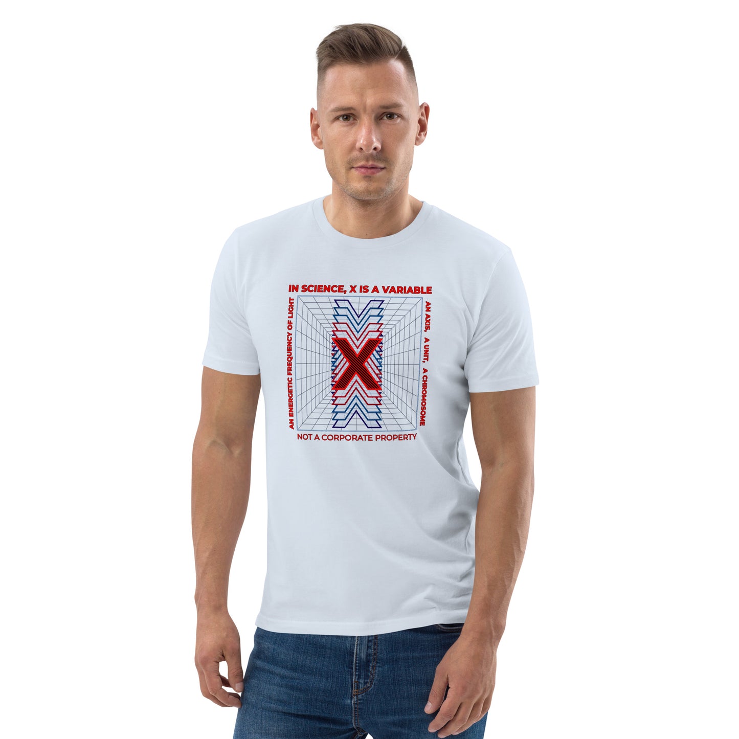 Unisex organic cotton t-shirt - X Is Not A Corporate Property
