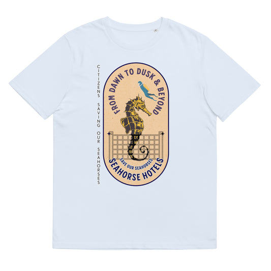 Unisex organic cotton t-shirt - SOS (Save Our Seahorses)