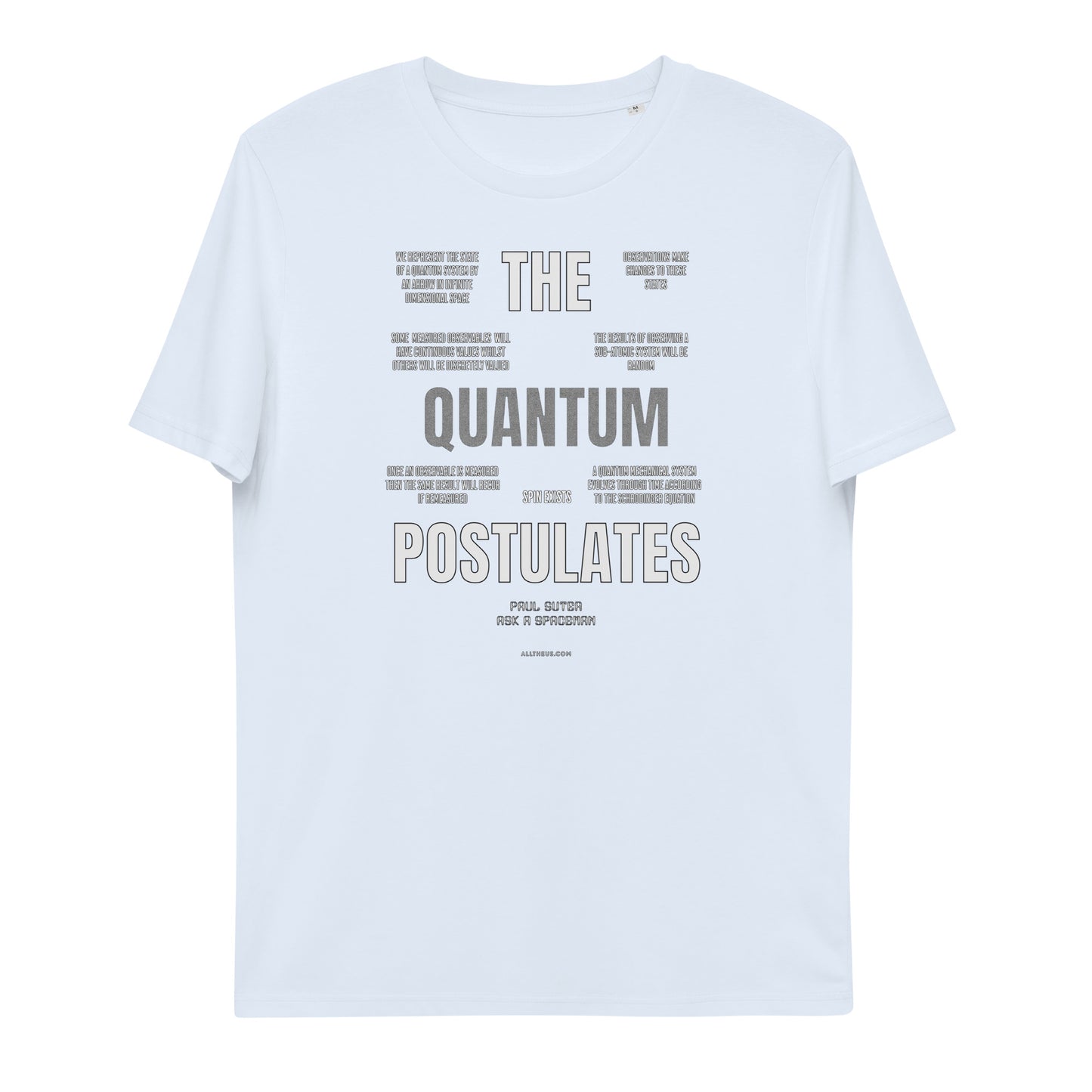 Unisex organic cotton t-shirt - The Quantum Postulates