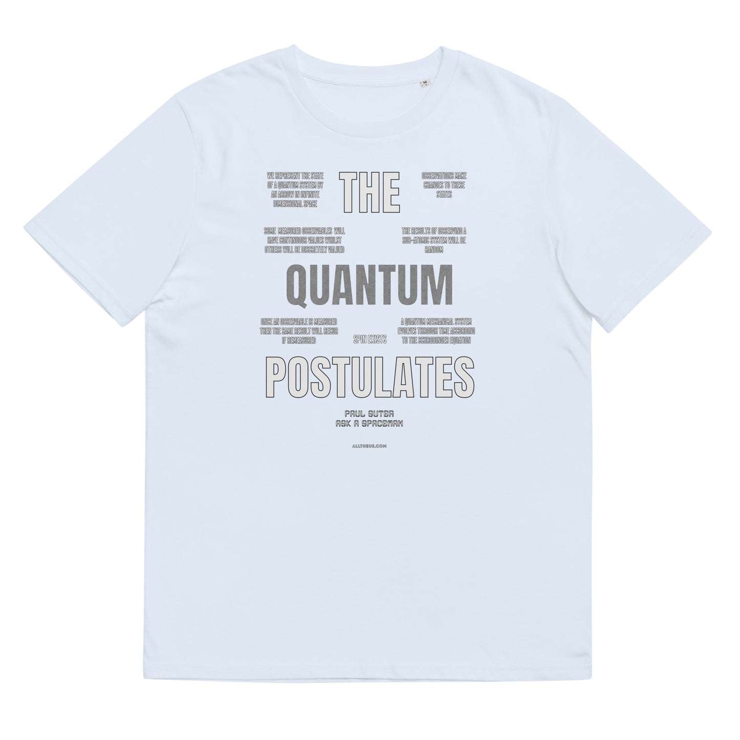 Unisex organic cotton t-shirt - The Quantum Postulates