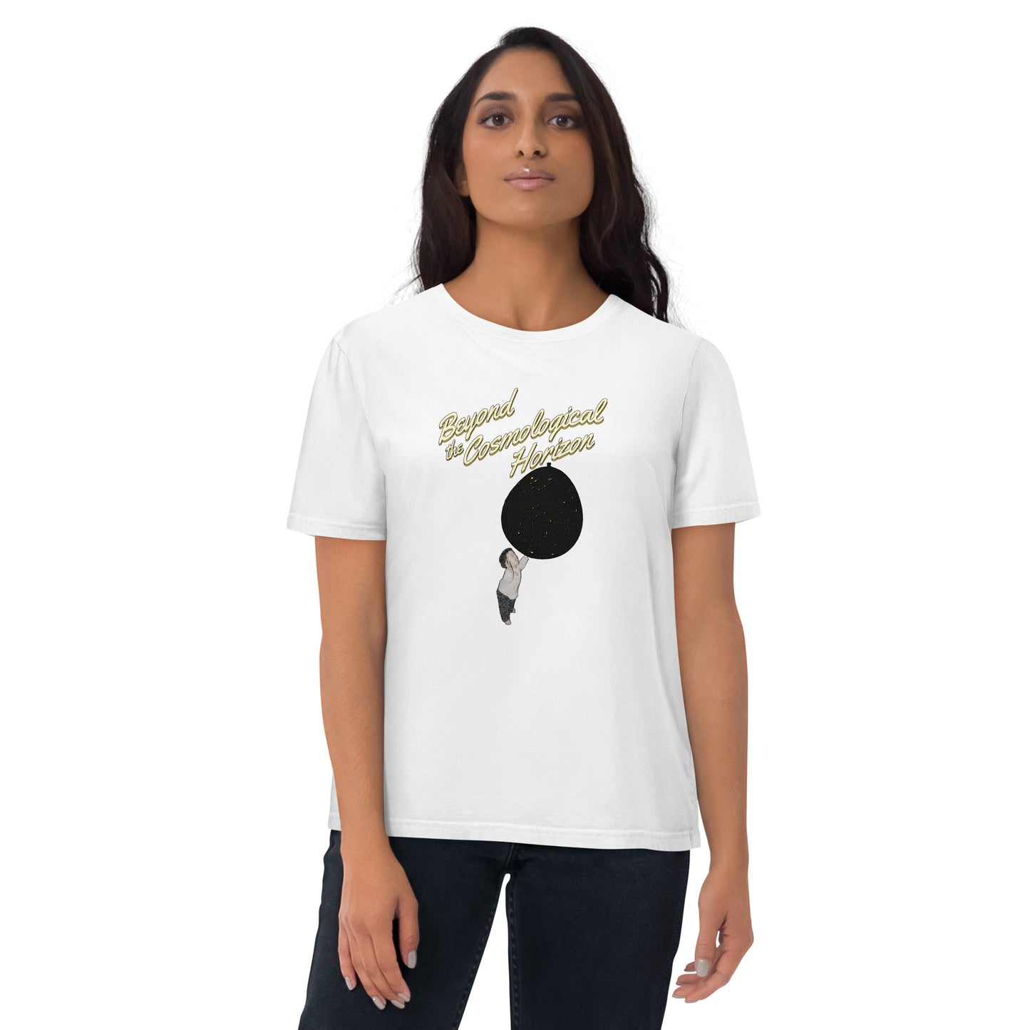Unisex organic cotton t-shirt: Beyond The Cosmological Horizon?