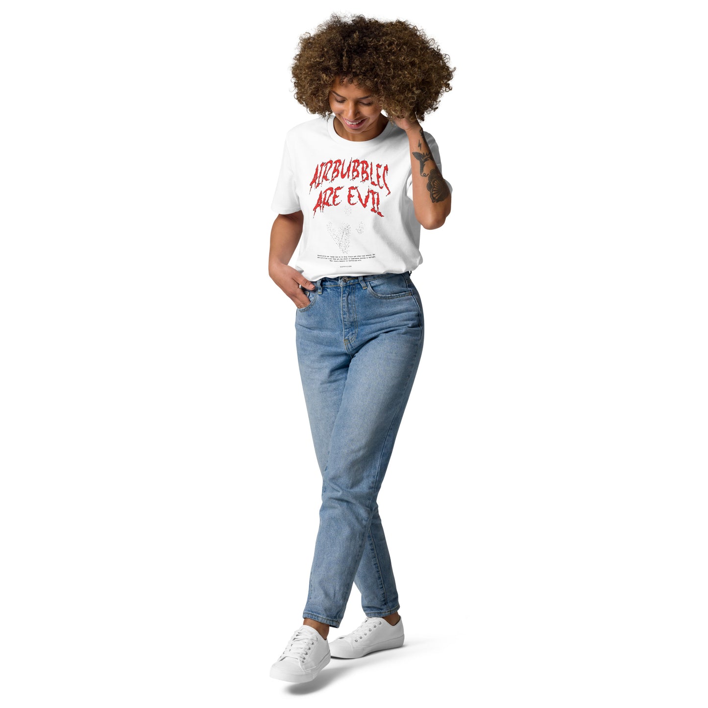 Unisex organic cotton t-shirt Airbubbles Are Evil