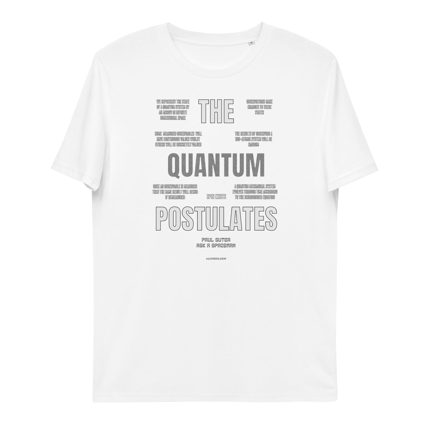 Unisex organic cotton t-shirt - The Quantum Postulates