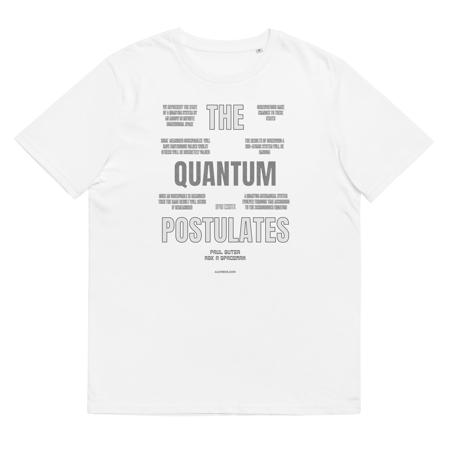 Unisex organic cotton t-shirt - The Quantum Postulates