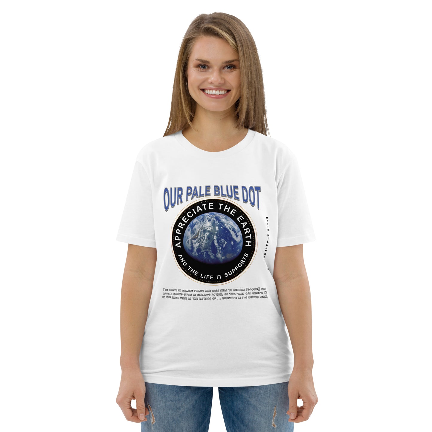 Unisex organic cotton t-shirt - Appreciate The Earth (Matto Mildenberger) & The Life It Supports