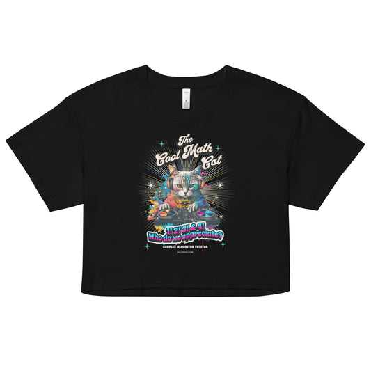 Women’s crop top - DJ 33, The Cool Math Cat!