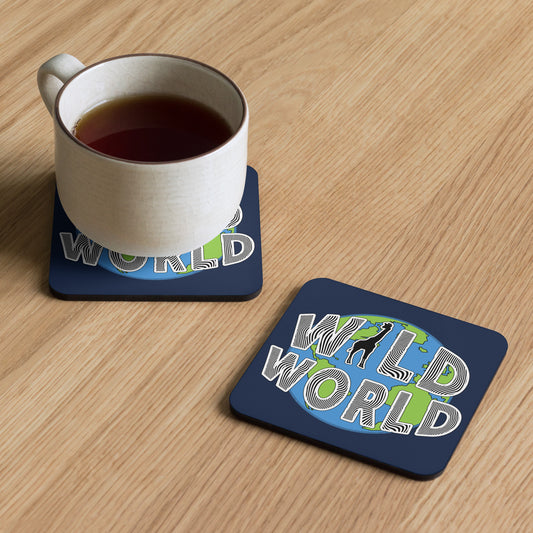 Cork-back coaster - Wild World w Scott Solomon