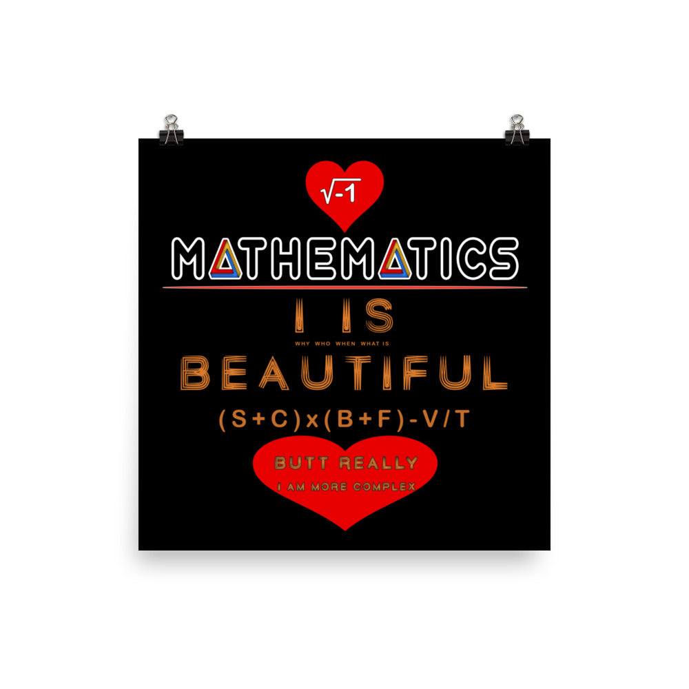 Photo paper poster - – The Joy of X, Y and all their permutations - Butt why?