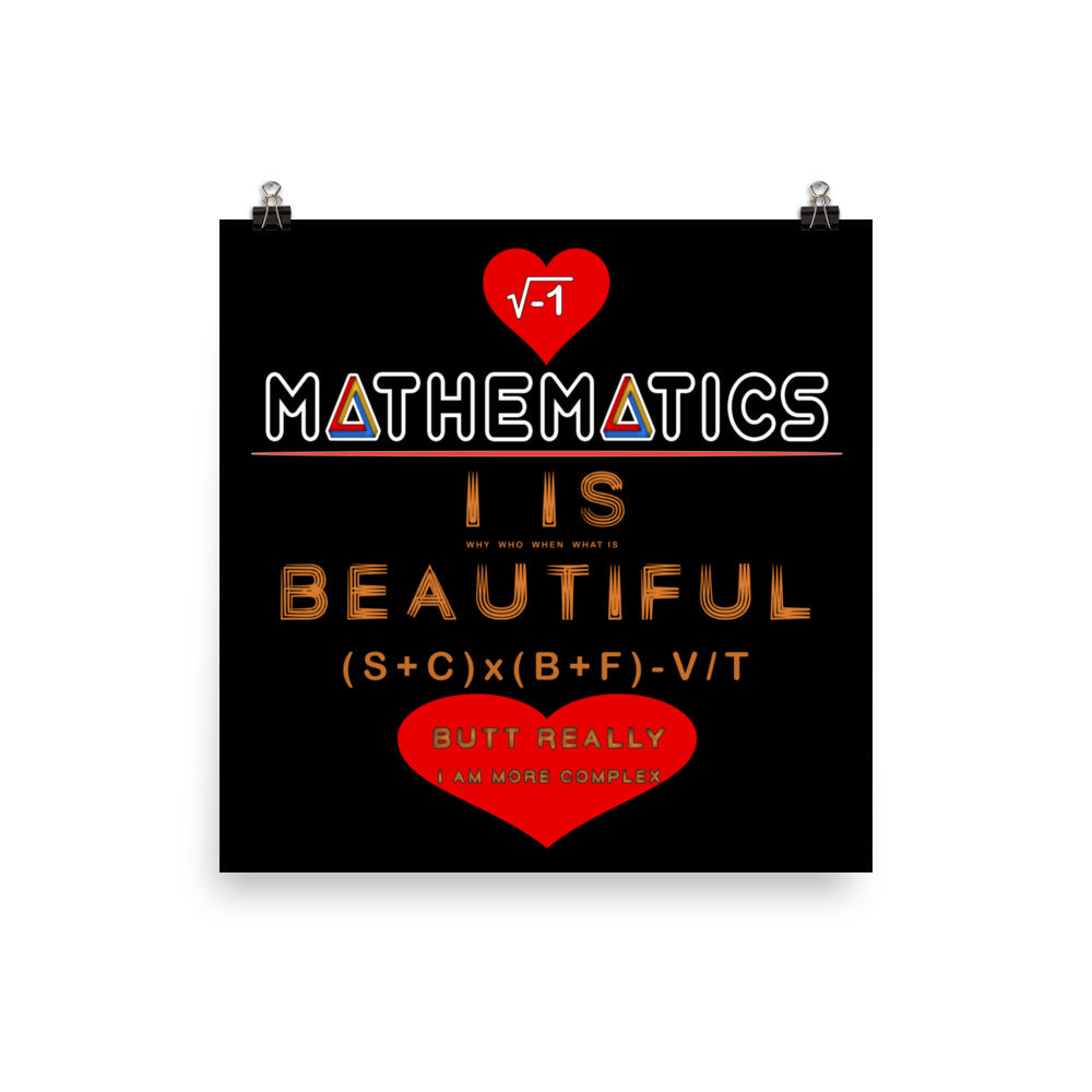 Photo paper poster - – The Joy of X, Y and all their permutations - Butt why?