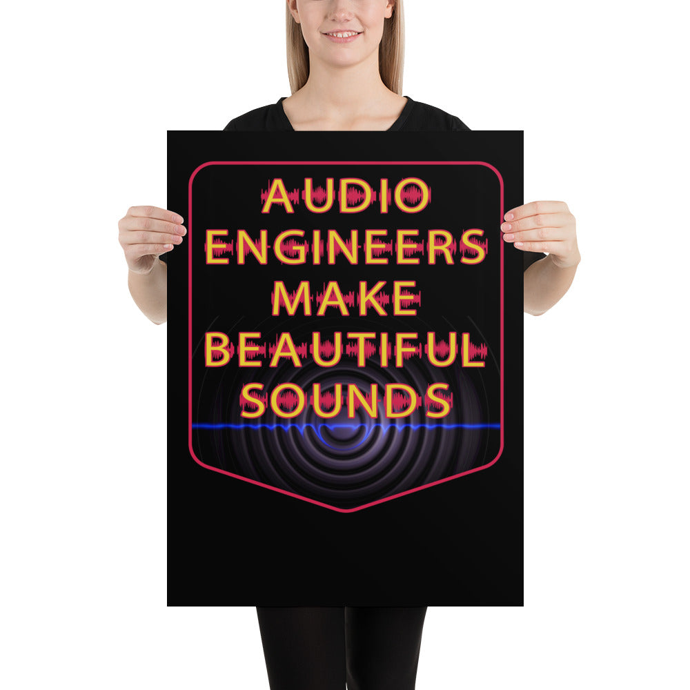 Photo paper poster - Audio Engineers Make Beautiful Sounds