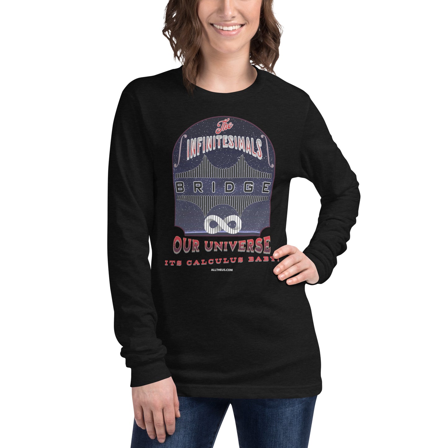 Unisex Long Sleeve Tee - The Infinitesimals Bridge Across To Infinity