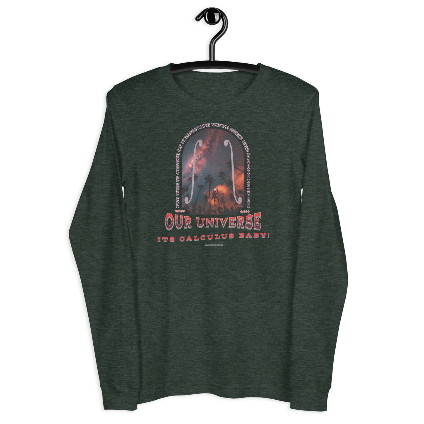 Unisex Long Sleeve Tee - Our Red Shifted Universe, Its Calculus Baby!