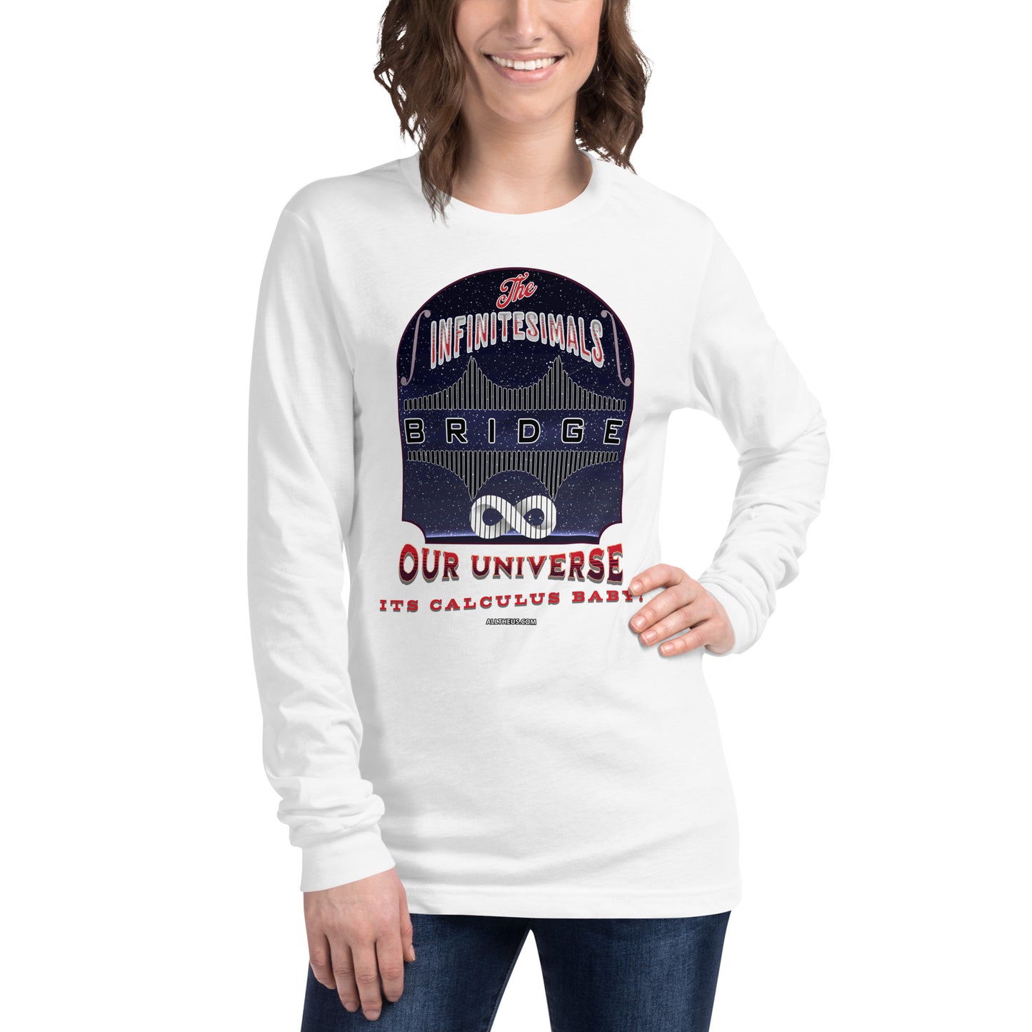 Unisex Long Sleeve Tee - The Infinitesimals Bridge Across To Infinity