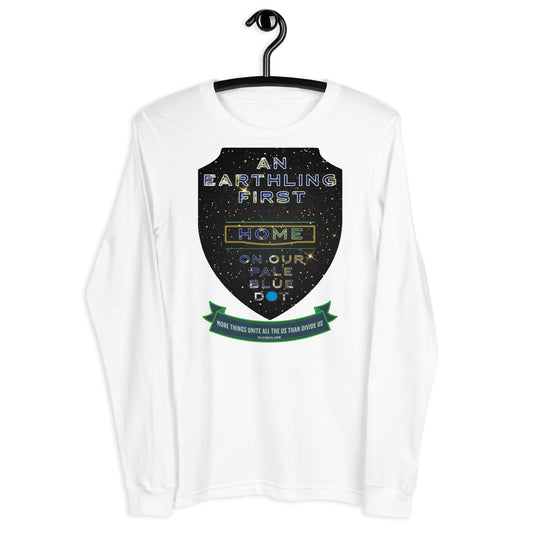 Unisex Long Sleeve Tee - An Earthling First, United All The Us Are says Yoda