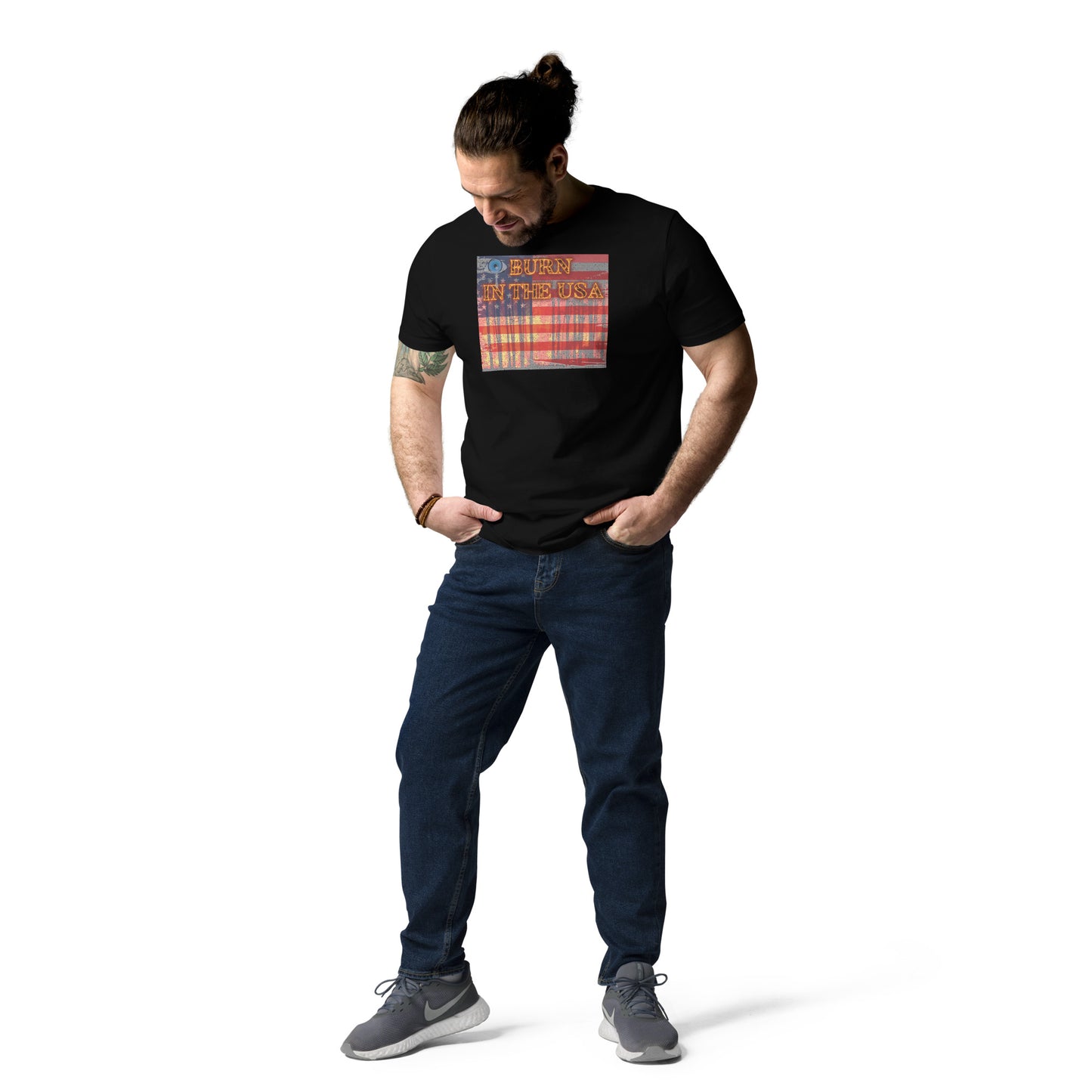 Unisex organic cotton t-shirt - Burn In The USA
