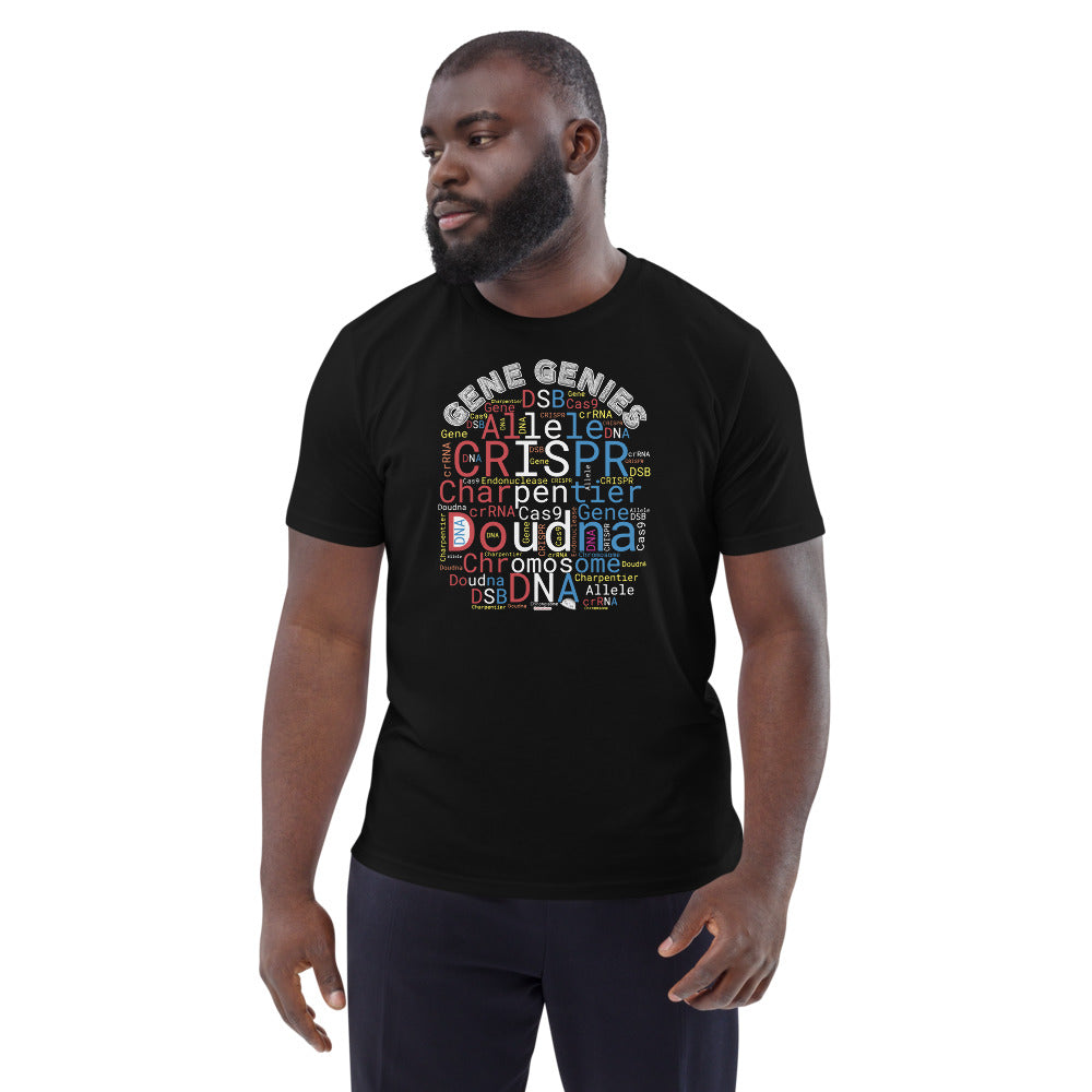 Unisex organic cotton t-shirt - Nobel Gene Genies Charpentier & Doudna