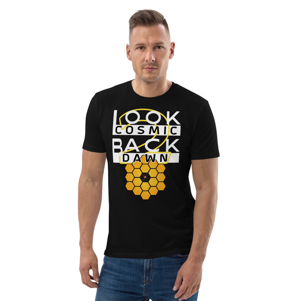 Unisex organic cotton t-shirt - JWST Looks Back With Hexagons
