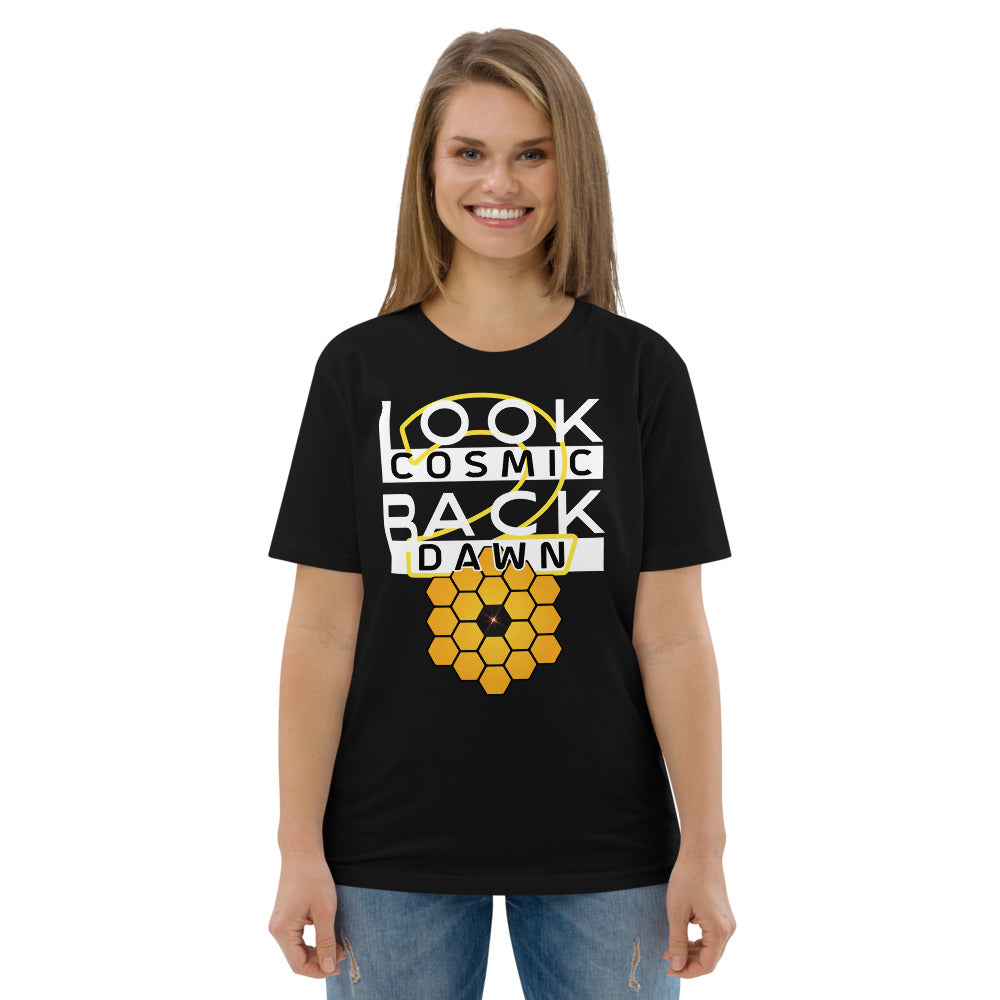 Unisex organic cotton t-shirt - JWST Looks Back With Hexagons