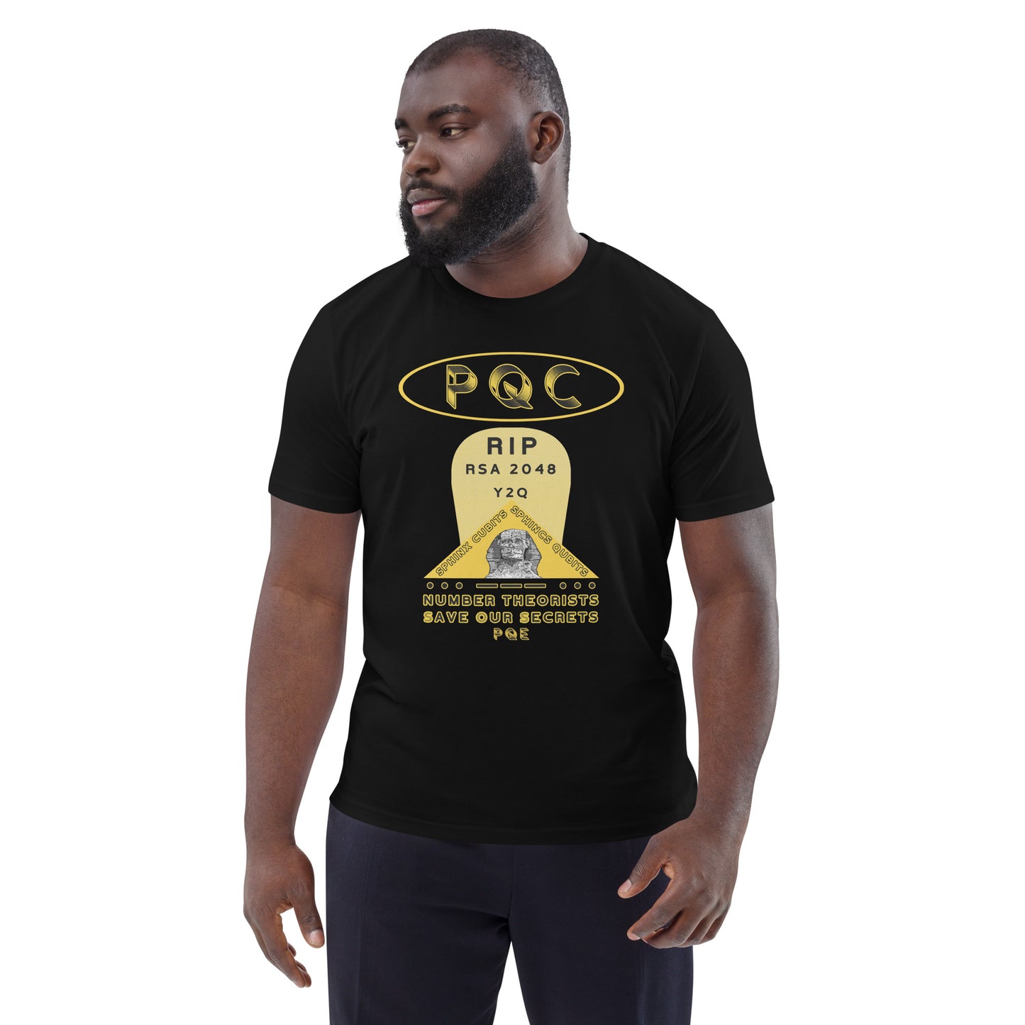 Unisex organic cotton t-shirt - No More Secrets In a Post Quantum Computing Era? Shor-ly not!
