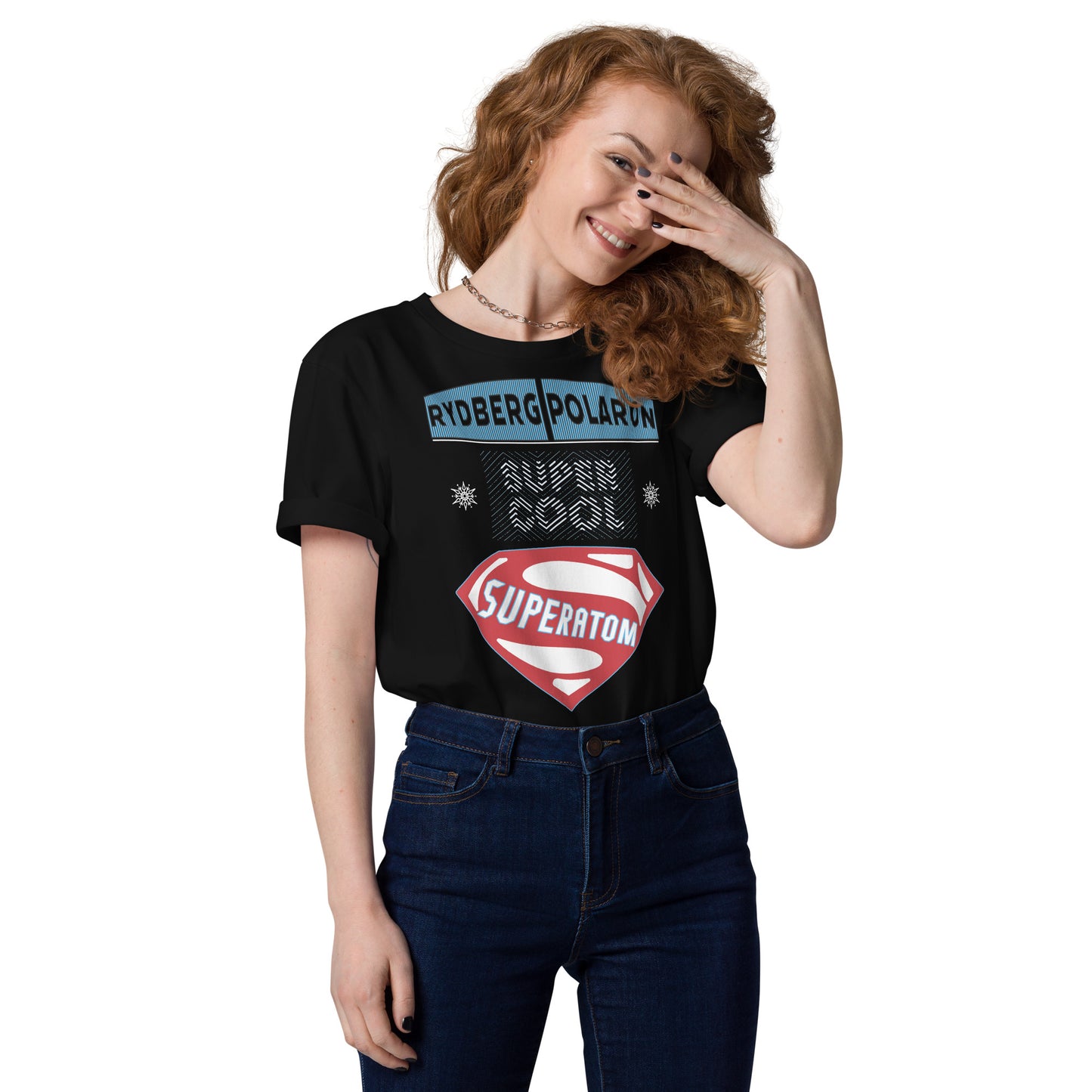 Unisex organic cotton t-shirt: Superatom – Paul Sutter’s cooler name for a Rydberg Polaron!