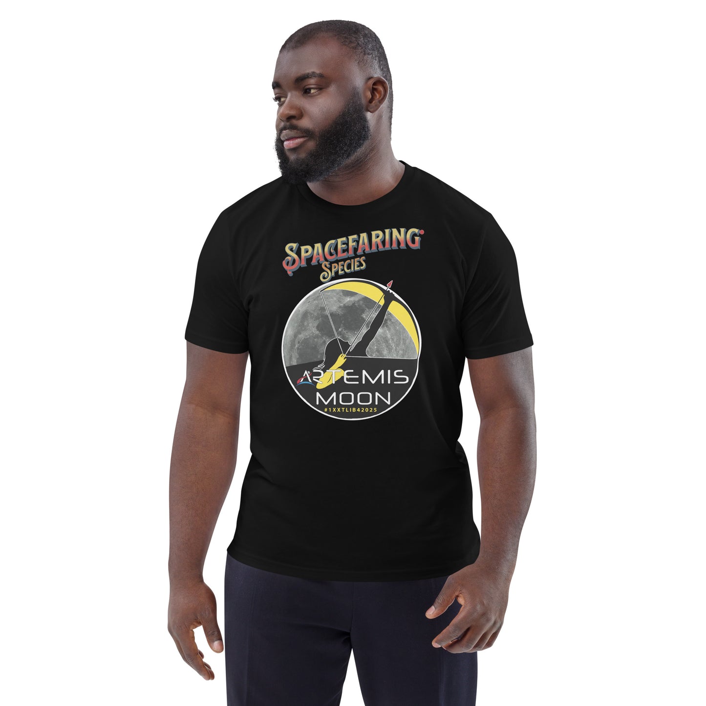 Unisex organic cotton t-shirt - A True Spacefaring Series With #1XXTLIB42025