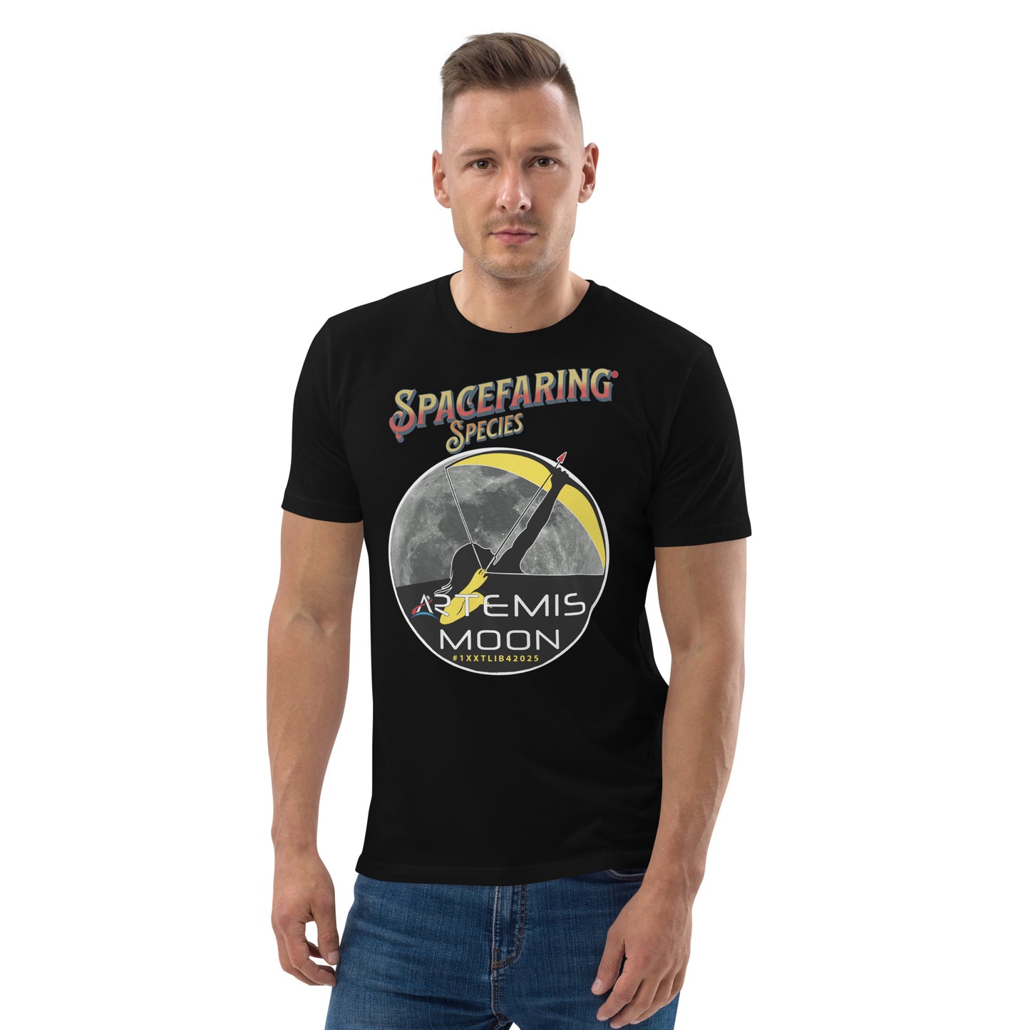 Unisex organic cotton t-shirt - A True Spacefaring Series With #1XXTLIB42025