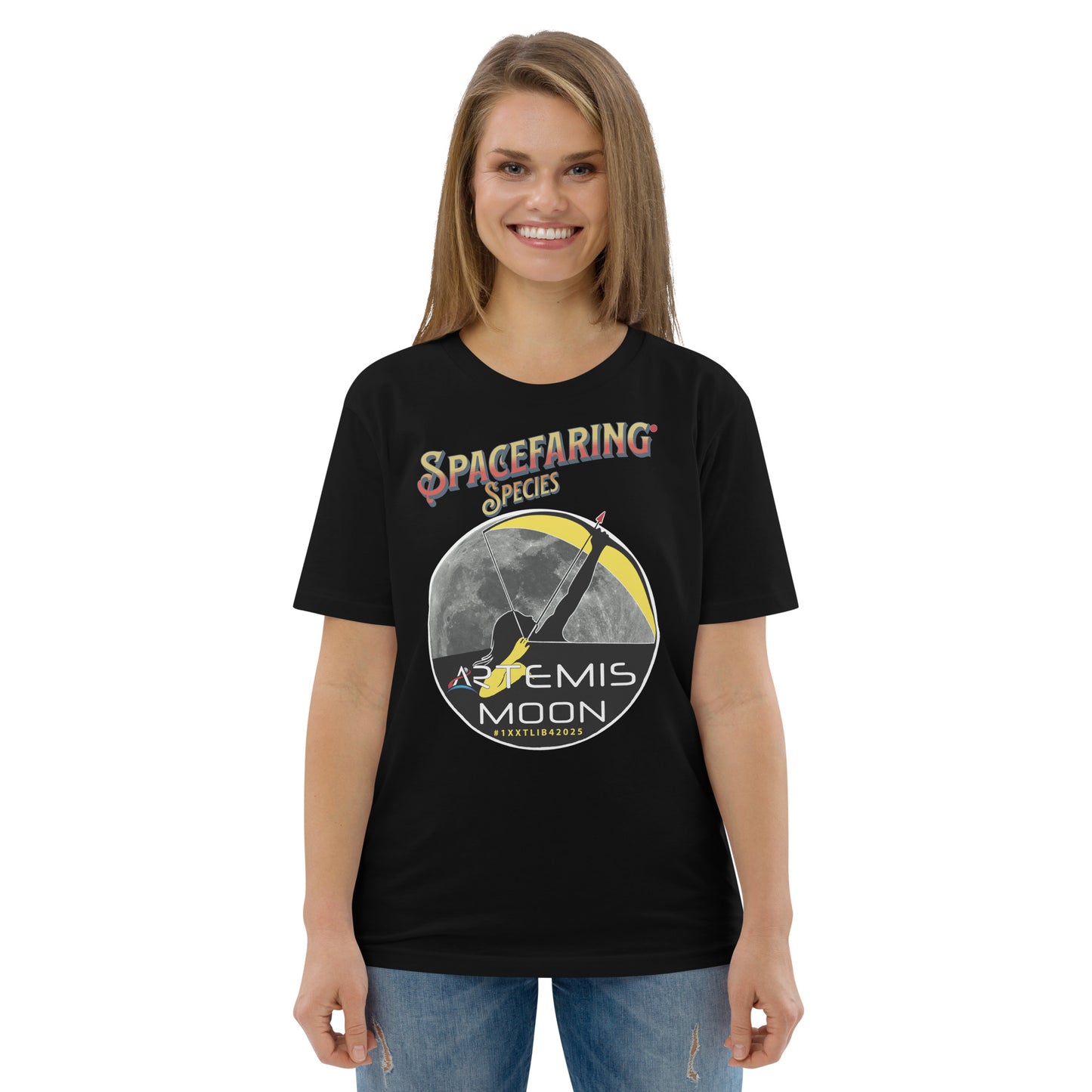 Unisex organic cotton t-shirt - A True Spacefaring Series With #1XXTLIB42025