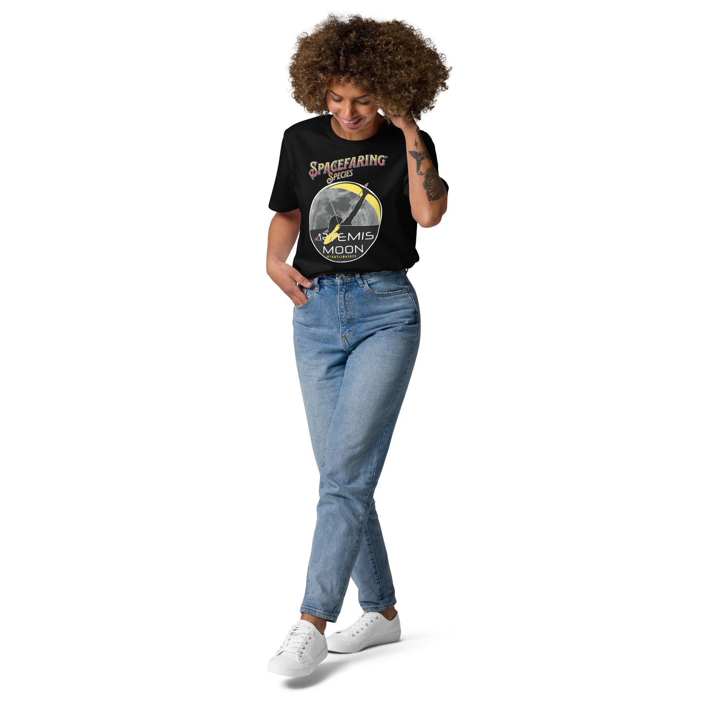 Unisex organic cotton t-shirt - A True Spacefaring Series With #1XXTLIB42025