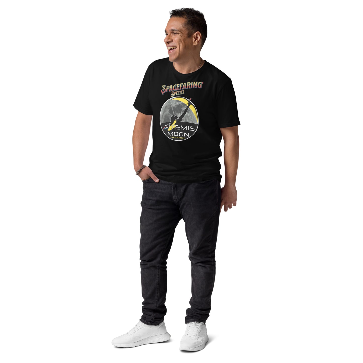 Unisex organic cotton t-shirt - A True Spacefaring Series With #1XXTLIB42025
