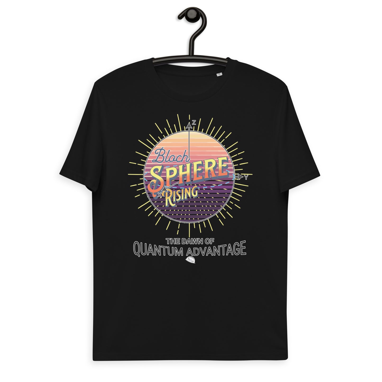 Unisex organic cotton t-shirt - Dawn of Quantum Advantage As The Bloch Sphere Rises